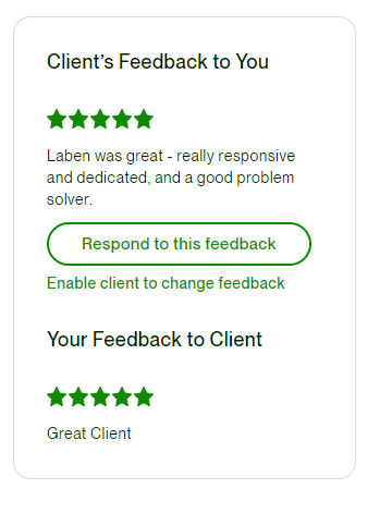 LinkedIn Marketing-Client Feedback